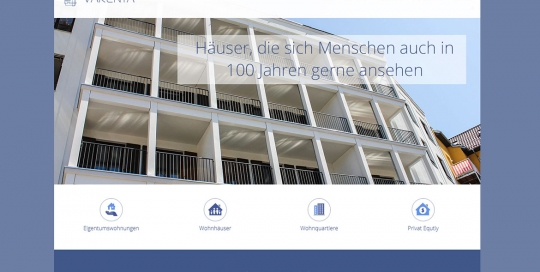 Website der Varenta Holding GmbH aus Berlin